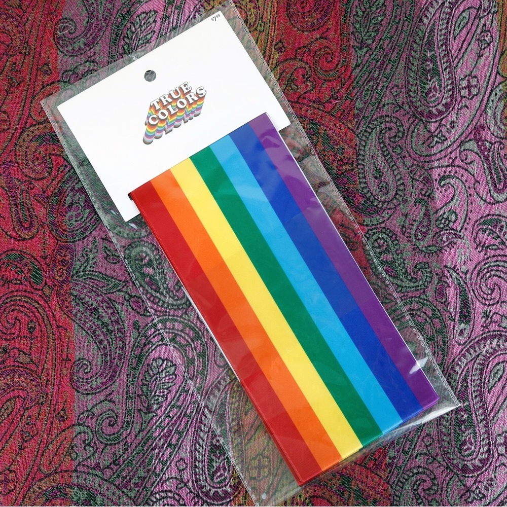 NWT True Colors 4 x 66 in True Rainbow Pride Sash 🏳️‍🌈